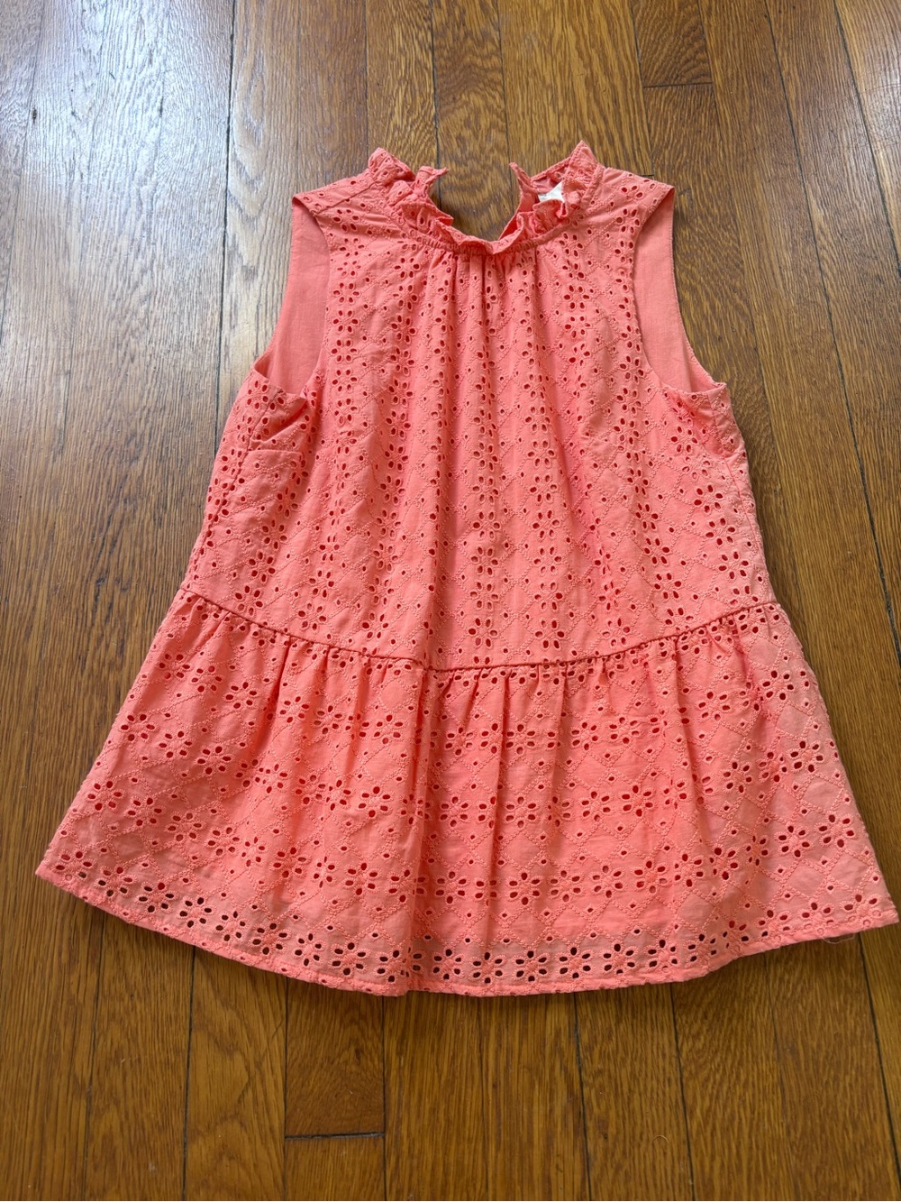 LOFT Coral Eyelet Halter Neck Peplum Shell  Petite XXSP